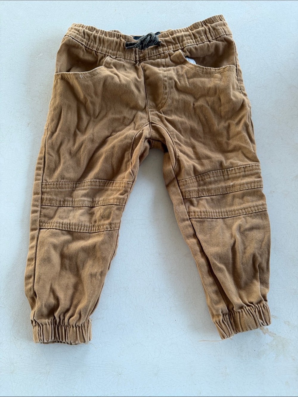 Street Rules Kids Elastic Cuff Joggers in Brown